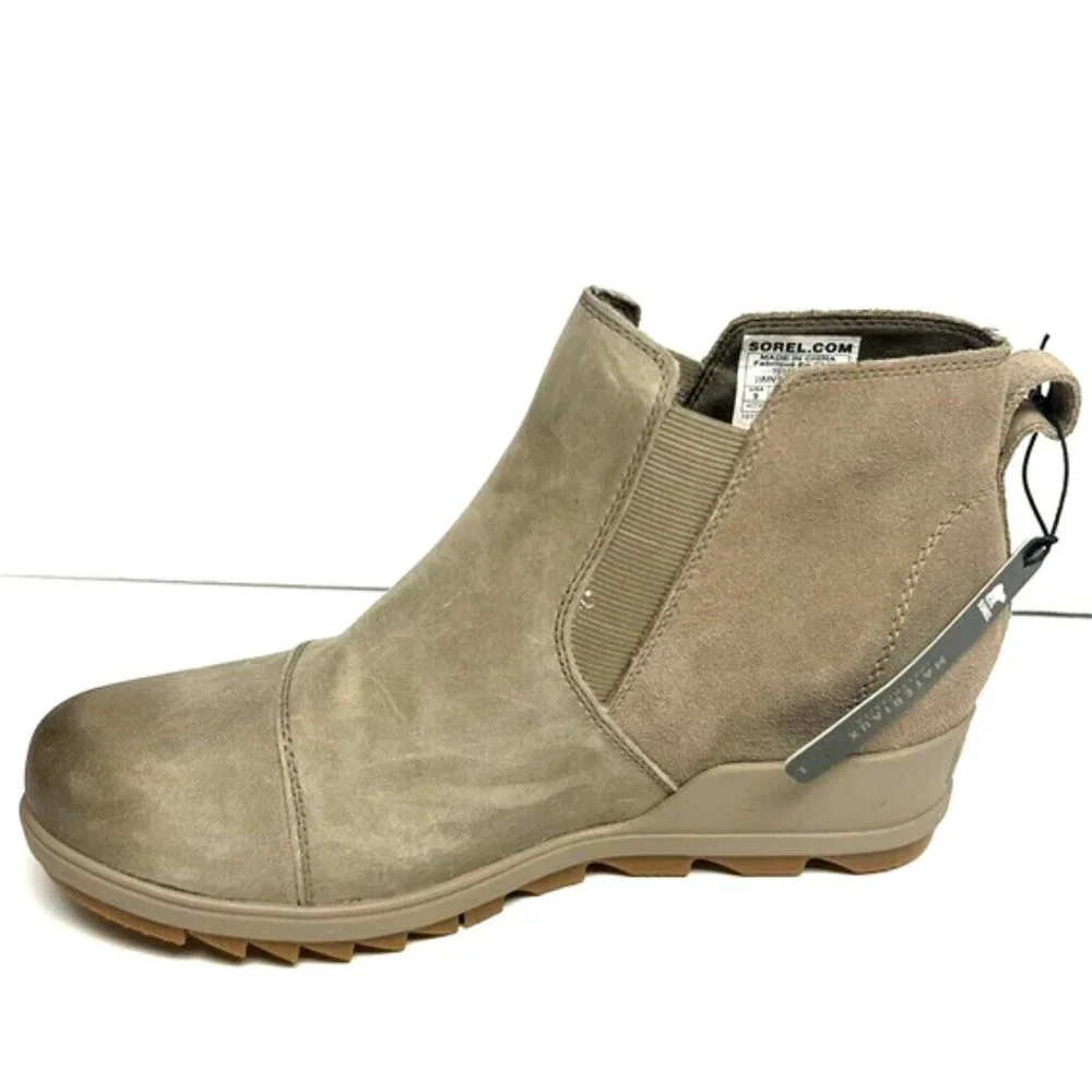 Sorel Women's Evie Pull On Waterproof Ankle Booties Taupe, Size 9 M